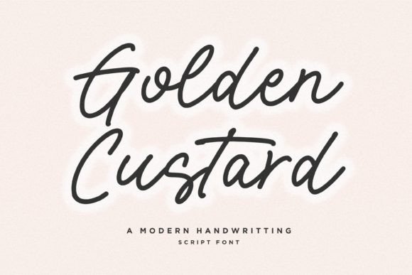 Golden Custard: The Elegant Script Typeface for Handmade Brands