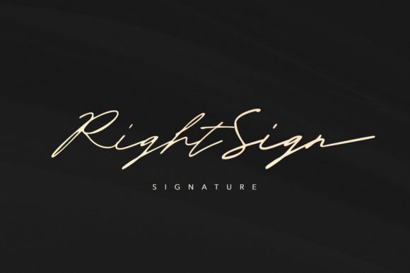 Right Sign Typeface: Elevate Brand Identity with Handwritten Elegance