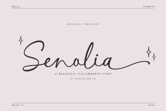 Senolia: A Graceful Script Typeface for Editorial Design
